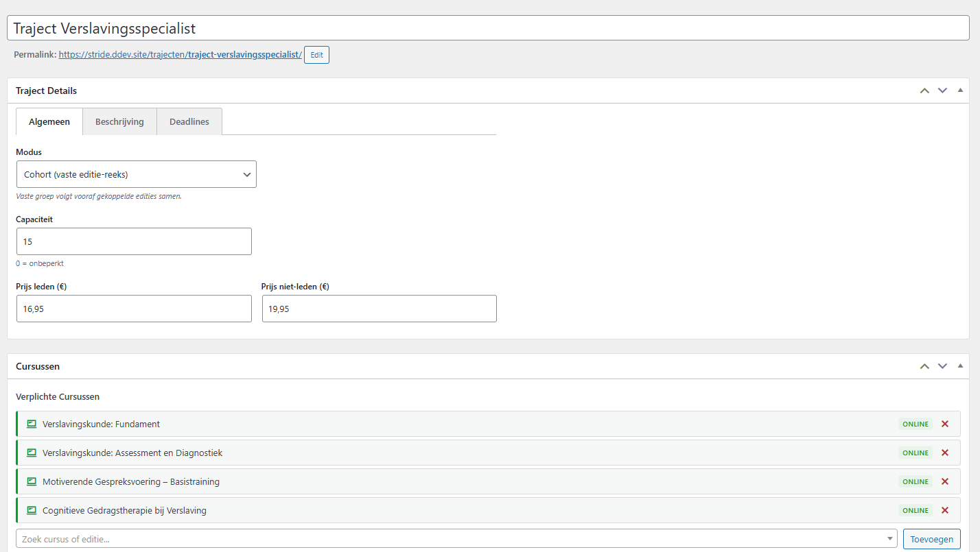 Stride trajectbeheer